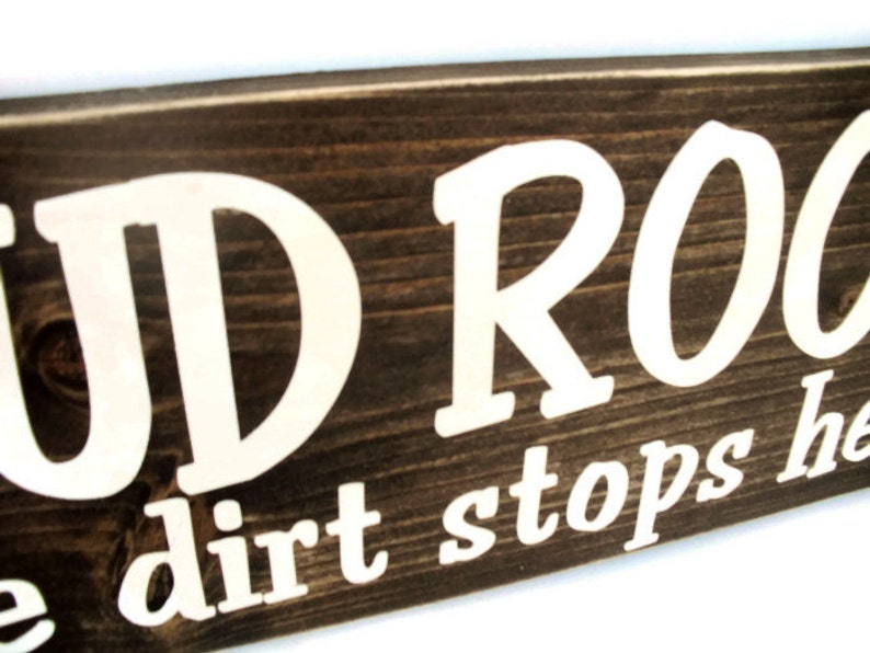 Mud Room Wood Sign with Quote Rustic Wall Decor Mudroom The Etsy