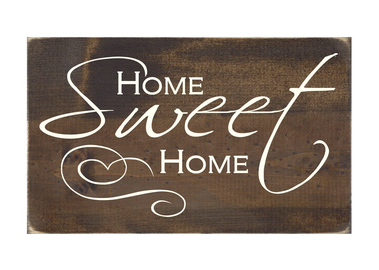 Rustic Wood Wall Decor Sign Home Sweet Home 1060 Etsy