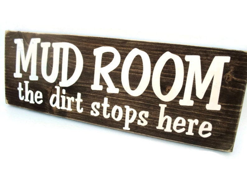 Mud Room Wood Sign with Quote Rustic Wall Decor Mudroom The Etsy