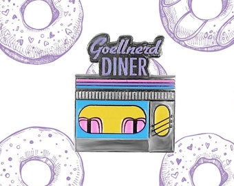 Diner Enamel Pin 50s Diner Pin Retro Vintage Style Soft Enamel Pin