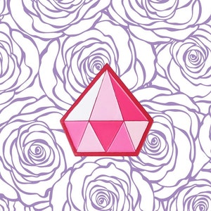 Steven Universe Pink Diamond Enamel Pin | SU Gift Crystal Gems Rose Quartz Diamond Authority Homeworld Cosplay Fan Art