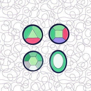 Steven Universe Alexandrite Enamel Pin Set | SU Gift Crystal Gems Fan Art Cosplay Soft Enamel Pins Rose Quartz Pearl Amethyst Garnet