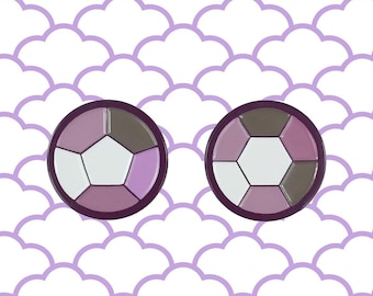 Steven Universe Smoky Quartz Pin Set | SU Enamel Pin Gift Crystal Gems Fusion Fan Art Cosplay Amethyst Rose Quartz