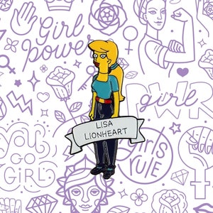 Simpsons Lisa Lionheart Enamel Pin Soft Enamel Lisa Simpson Gifts 90s Gift 90s TV Show