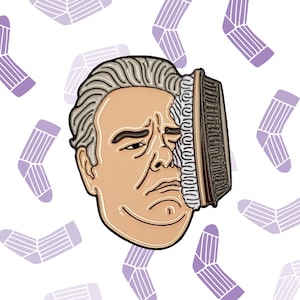 Garry &quot;Jerry&quot; Gergich Enamel Pin | Parks and Recreation Pins | Jim O&#39;Heir Pawnee Parks and Rec Gift Pie Face Terry Larry Barry Gengirch