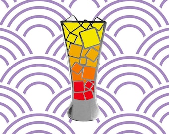 Tequila Sunrise Enamel Pin | Happy Hour Gift Cocktail Drinks Hard Enamel Pin Pride Month LGBTQ Stocking Stuffer