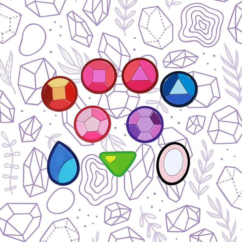 Steven Universe Crystal Enamel Pins SU Collection Box Gems Pin Etsy