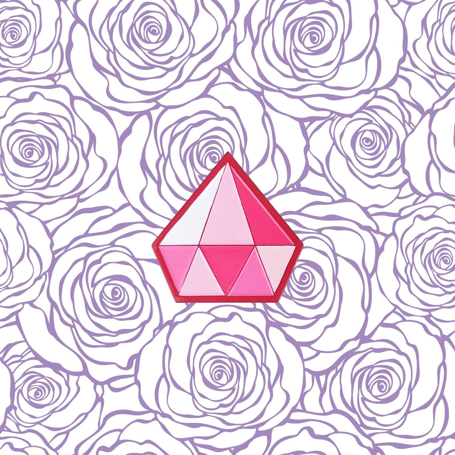 Steven Universe Pink Diamond Enamel Pin | SU Gift Crystal Gems Rose Quartz Diamond Authority Homeworld Cosplay Fan Art
