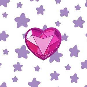 Steven Universe Spinel Enamel Pin | Gift SU Fan Art Cosplay Crystal Gems Pink Diamond Heart Steven Universe Movie