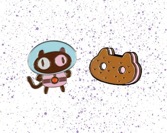 Steven Universe Cookie Cat Pin Set | SU Gift Enamel Pin Set Cosplay Fan Art Cookie Catstronaut Crystal Gems