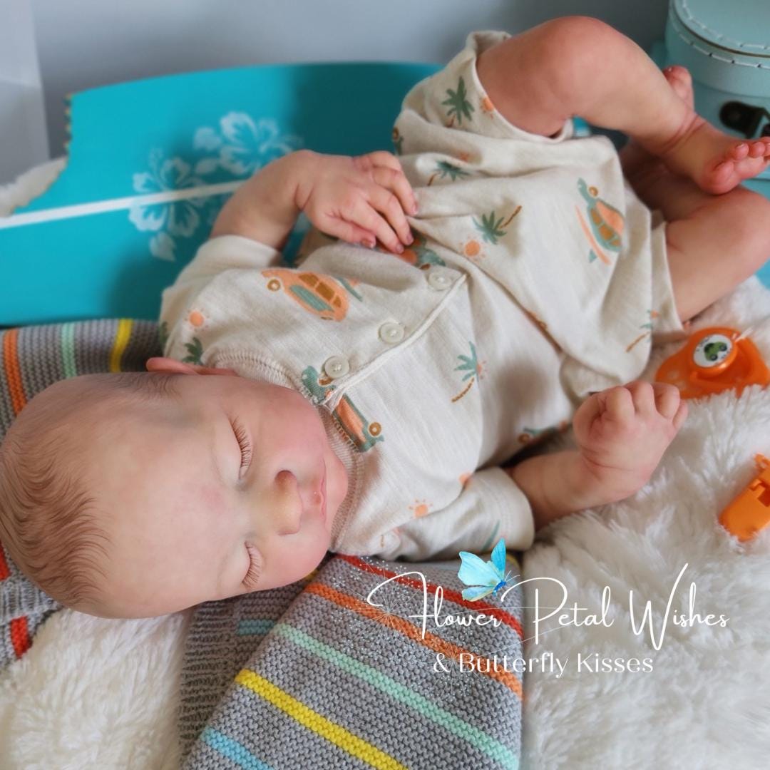 Reborn vinyl baby doll, "Levi" Hand painted, Ready to ship