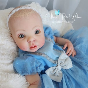 Beautiful Reborn realborn baby doll, "Charla".  Cinderella inspired baby doll. Ready to ship! handmade, handpainted.