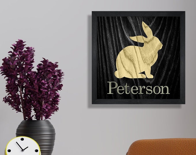 Personalized Easter bunny sign-Easter gift-religious gift-home decor-wall art-living room signs