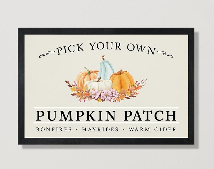 Fall wall decor-living room-pumpkin patch sign-fall wall art-farmhouse fall sign-pick your own pumpkin patch sign-wood fall signs-autumnal