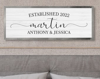 Wedding gifts personalized-master bedroom wall decor-custom wedding gift-for him-couple name wall sign-sign for wedding