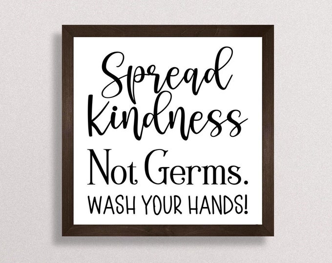 Spread kindness not germs wall decor-bathroom sign-bathroom decor-wall decor bathroom farmhouse-bathroom decor for walls