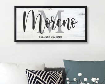 Family name sign-wall decor-last name-for the home-personalized living room-family sign large-Family gift-parents gift-home-gift for wife