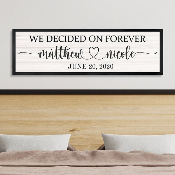 Master bedroom wall decor over the bed sign-Personalized wedding gift for couple-master bedroom sign-master bedroom decor-gift for wedding