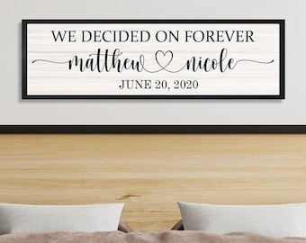 Master bedroom wall decor over the bed sign-Personalized wedding gift for couple-master bedroom sign-master bedroom decor-gift for wedding