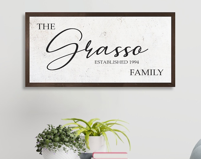 Wood family name sign with first names-personalized family name sign-custom family name sign-last name sign family name plaque gift