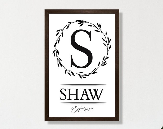 Last name letter sign-personalized last name sign-family monogram name sign wood entryway sign-living room-farmhouse sign-mother's day gift