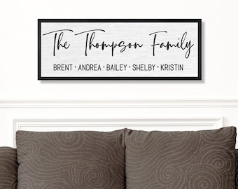 Family name sign wood-family wall signs decor-family gift idea-plaque-personalized home sign-last name sign