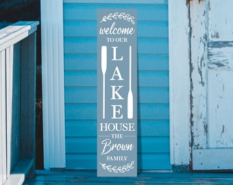 welcome to our lake house sign-gifts-decor-wood lake house established sign-custom lake house sign-lake house wall art