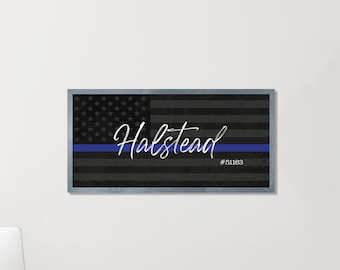 Police Academy Graduation Gifts-Thin Blue Line Sign-Law Enforcement Gifts-Police Officer Gifts-Law Enforcement sign-patriotic