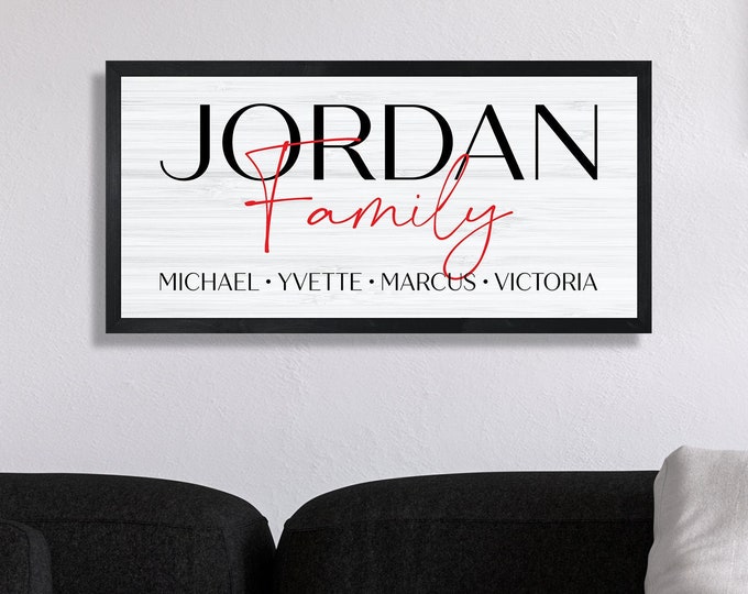 Personalized family name sign-wall decor-last name-for the home-personalized living room-family sign large-housewarming gift-home-gift