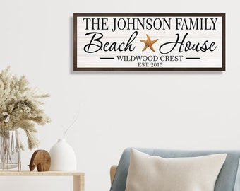 Personalized beach house sign, beach house decor, beach sign, beach cottage custom beach theme, shore house decor coastal, beach house gift