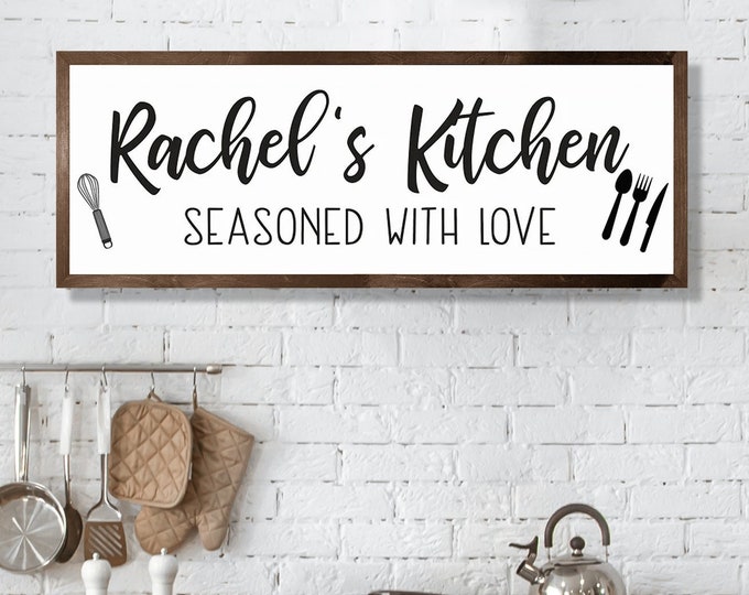 Personalized kitchen signs-gifts-decor-items-kitchen decor-art-gift for mom birthday-wall decor-gift for cook-chef-custom kitchen sign gift-