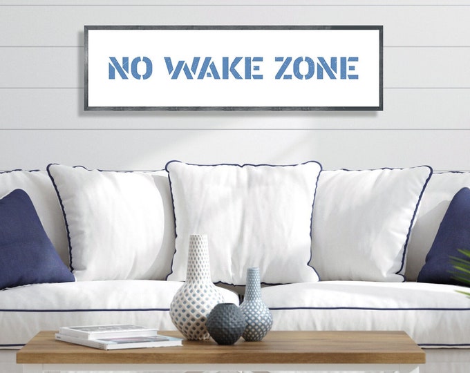 No Wake Zone Sign-lake house wall decor-for lake house-lake home signs-lake house wall art