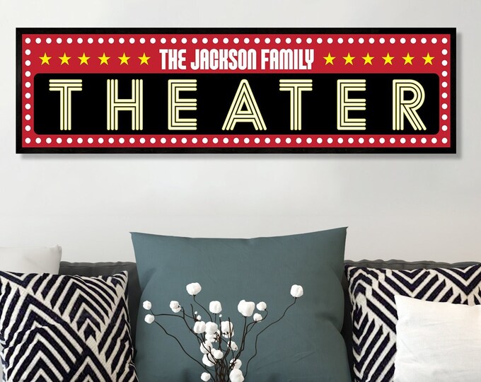 Movie room wall decor-custom home theater sign-Personalized theater sign-theater room decor-cinema signs-theater lounge signs-movie room art