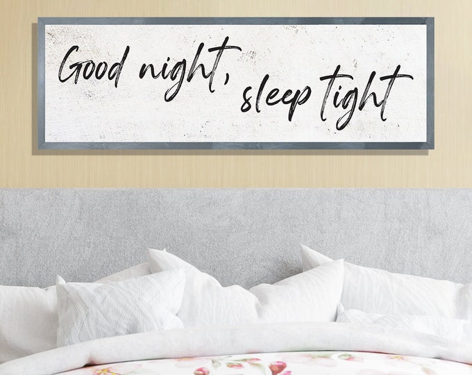 Good night sleep tight-Master bedroom wall decor over the bed-master bedroom signs above bed--wall decor bedroom-bridal gift
