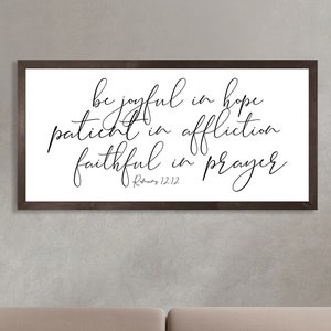 Be joyful in hope sign-romans 12 12-scripture sign-scripture wall art wood-bible verse wall art-christian gifts-for religious woman-hangings