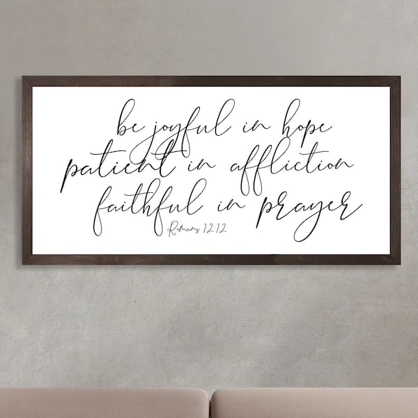 Be joyful in hope sign-romans 12 12-scripture sign-scripture wall art wood-bible verse wall art-christian gifts-for religious woman-hangings