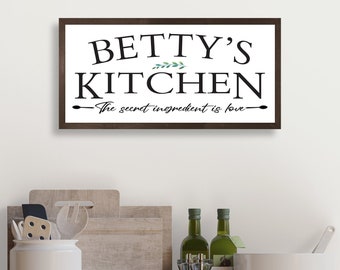 Personalized kitchen signs-gifts-decor-items-kitchen decor-art-gift for mom birthday-name sign-gift for cook-chef-custom kitchen sign
