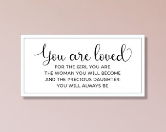 You are loved for the girl-wall art-kids room sign-girl sign-boy sign-nursery wall art-babies room Decor, Girls Room Wall Decor-Girl Nursery