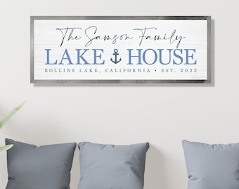 Personalized Lake house sign-gifts-decor-sign-wood lake house established sign-custom lake house sign-lake house wall art-housewarming gift