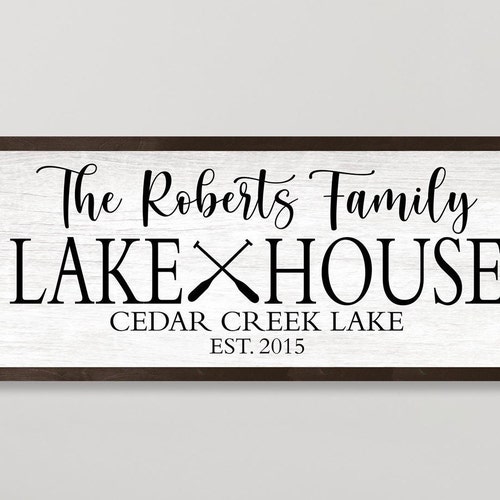 Custom Lake Life Sign Lake House Sign Decor Personalized Etsy