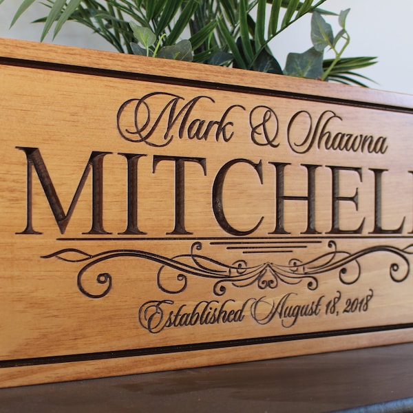 Personalized wedding gift for the couple-bride and groom gift-custom wedding gift sign-ENGRAVED wedding memento-save the date prop-sign-wood