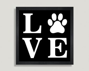 Love paw print sign-new puppy gift-new dog owner gift-dog lover gift-for women-men-dog gifts for owners-dog mom gift
