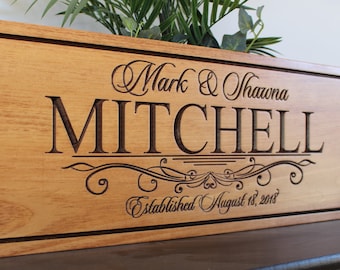 Personalized wedding gift for the couple-bride and groom gift-custom wedding gift sign-ENGRAVED wedding memento-save the date prop-sign-wood