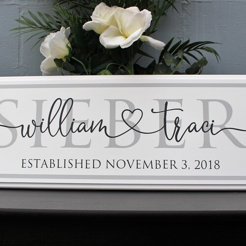 Personalized Wedding Gift Sign Wedding Gifts Last Name Etsy