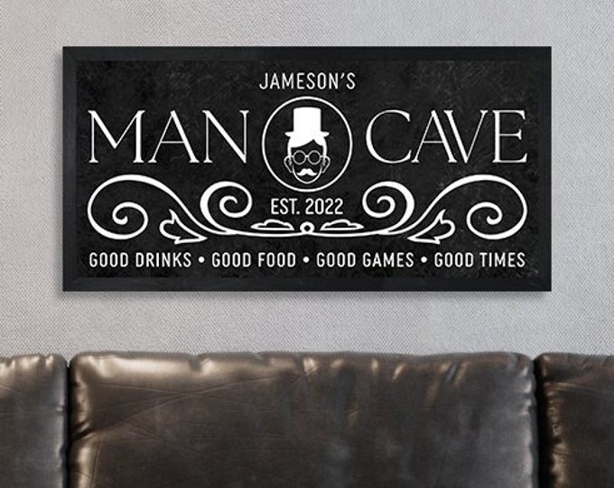 Man cave signs-personalized man cave sign decor-custom bar sign-Father's day gift-pub sign-garage man cave-groomsman gift-home bar