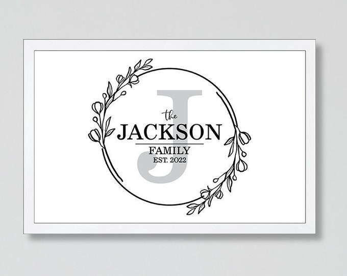 Personalized family signs wall decor-family sign with established date-family name sign wall decor-farmhouse family sign-wall family sign