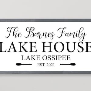 Personalized Lake house sign-gifts-decor-wood lake house established sign-custom lake house sign-lake house wall art-housewarming gift