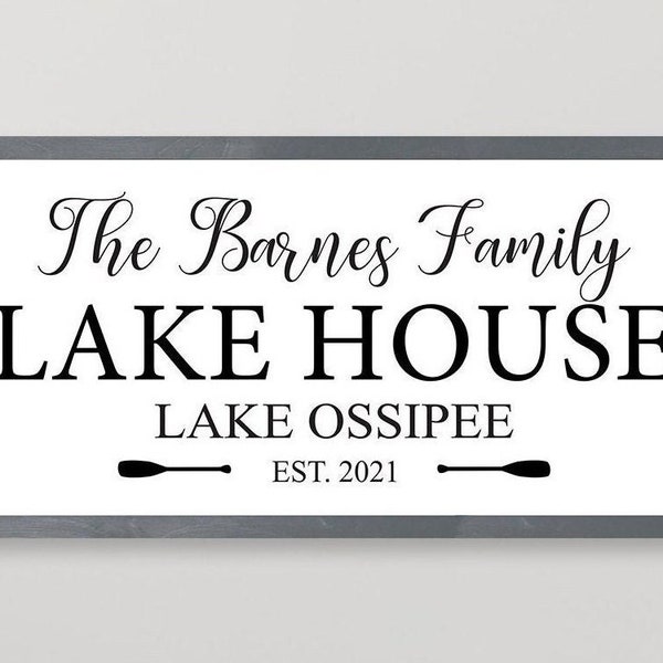 Personalized Lake house sign-gifts-decor-wood lake house established sign-custom lake house sign-lake house wall art-housewarming gift