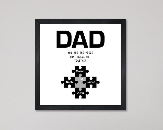 Father's day puzzle sign-Father's day gift-dad you are the piece that holds us together sign-dad puzzle sign-personalized gift for dad gifts