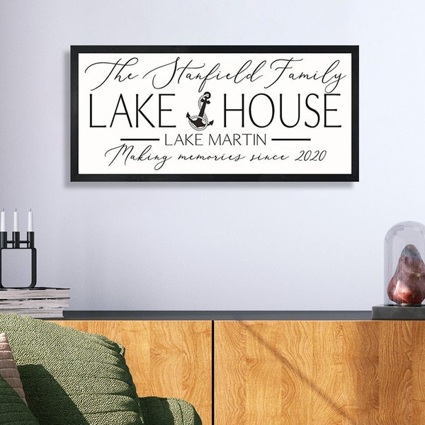 Lake house sign-personnalisé Lake house gift-lake decor-établi sign-Custom lake house sign-home on the by the lake gift-lakehouse sign